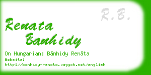 renata banhidy business card